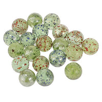 Cozylkx 20Pcs Assorted Color Glass Marbles for Marble Games Vase Filler Table Scatter Aquarium Decor, Green