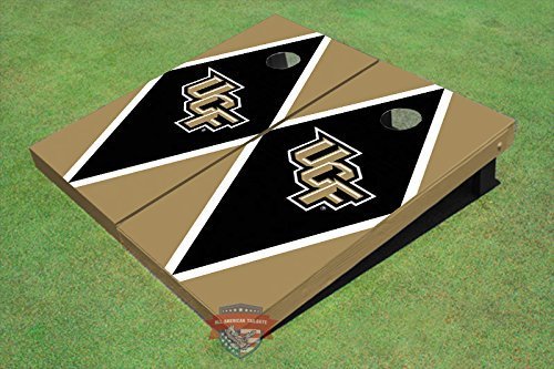 University of Central Florida Black and Gold Matching Diamond Cornhole Boards