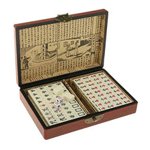 Load image into Gallery viewer, Tachiuwa Vintage Mini Chinese Mah-Jong White 144 Tiles Set with Portable Leather Box
