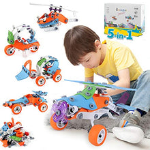 Load image into Gallery viewer, LAYKEN STEM Learning Toys for 6-12 Years Old Boys&amp;Girls, Educational Engineering Construction Toy Set, DIY Building Models(5in1) Toy Kit, Building Blocks Toys, Creative STEM Toy Gift for Kids
