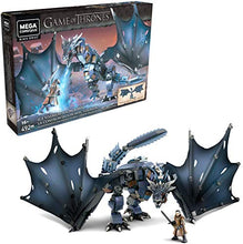 Load image into Gallery viewer, Mega Construx Game of Thrones Ice Viserion Showdown Construction Set with character figures, Building Toys for Collectors (492 Pieces)
