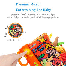 Load image into Gallery viewer, Jollybaby Musical Rhymes Book,Musical Sound Book for Babies, Infants &amp; Toddler, Early Educational Interactive Stroller Toys,for Baby Boys and Girls 3-12 Months, 1-3 Years Old (Dinosaur Tails)
