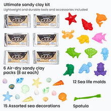 Load image into Gallery viewer, Arteza KidsAir-Dry Modeling ClayKit, 6 x 8-oz Packs, 12 SandyClay Moldsand 15 Assorted Sea-Life Beach Decorations, Soft, Pliable, Supplies forKidsCraftsandSensory Play
