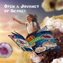 Load image into Gallery viewer, XXTOYS Break Open 10 Premium Geodes  Includes Goggles, Detailed Learning Guide &amp; 2 Display Stands - Great Stem Science Gift for Mineralogy &amp; Geology Enthusiasts of Any Age
