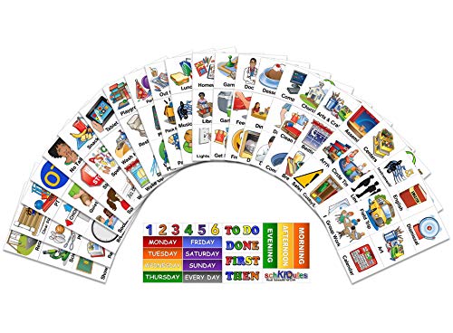 SchKIDules 153 Pc Complete Collection Combo Pk for Visual Schedules, Kids Calendars and Behavior Charts: 132 Home, School and Special Needs Themed Activity Magnets Plus 21 Headings Magnets (2nd Ed)