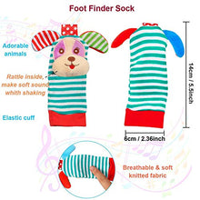 Load image into Gallery viewer, WANTMAZOR Soft Arm Wrist Rattles Foot Finder Ankle Sock for Newborn Baby Boy and GILR Infant Christmas Birthday Present Baby Shower-8PCS
