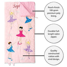 Load image into Gallery viewer, Lillian Vernon Kids Ballerina Dance Personalized Lightweight Indoor Sleeping Bag, Girls and Boys Bedding, Pink, 30 x 60 inches
