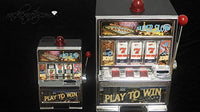 rackcrafts.com Real Mini Slot Machine Las Vegas Coin Bank With Lights and Fast Rotating Dial (Medium)
