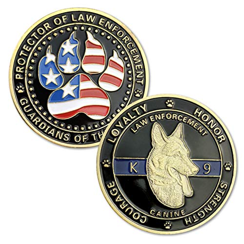 K9 Dog Law Enforcement Challenge Coin Canine Police Decoration