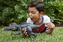 Load image into Gallery viewer, Jurassic World Toys Slash N Battle Scorpios Rex Action &amp; Sound Dinosaur Figure Camp Cretaceous with Movable Joints, Slashing &amp; Tail Whip Motions &amp; Roar Sound, Kids Gift Ages 4 Years &amp; Up , Gray
