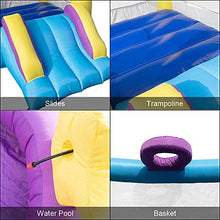 Load image into Gallery viewer, Kids Inflatable Bounce House with Air Blower, Inflatable Waterslide with Bounce House, Backyard Play Set for Wet and Dry, Splashing Pool, Durable Sewn with Extra Thick, Ideal Entertainment for Kids

