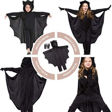Load image into Gallery viewer, KESYOO Kids Party Costume Children Animal Bat Cosplay Costume XL Black
