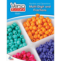 hand2mind VersaTiles Math Books Grade 4 (Number and Operations: Multi-Digit and Fractions)