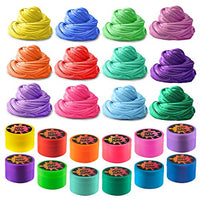 Squeeze Craft Puff Slime - 12 Pack Jumbo Mud Putty Assorted Bright Colors - 2 Oz. per Container - for Sensory and Tactile Stimulation, Event Prizes, DIY Projects, Educational Game, Fidget Toy