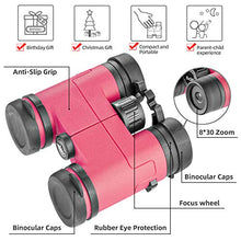Load image into Gallery viewer, Best Compact Waterproof Shock Proof Binoculars for Kids- Toys Gift for 4-12 Year Old Boys and Girls (Pink)
