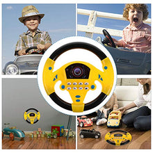 Load image into Gallery viewer, Toyvian 2pcs Simulated Steering Wheel Toy Driving Controller Toy Imitate Driver Funny Interactive Driving Wheel for Kids Boys and Girls (Yellow and Black)
