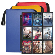 Load image into Gallery viewer, 900 Pockets Trading Baseball Card Sleeves Binder, 50 Pages Double-Sided Protector Sports Card Binder Fit for MTG YU-GI-OH Cards, Football Cards, Game Cards, Standard Sized Cards for 3-Ring Binder
