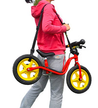 Load image into Gallery viewer, Rluii Shoulder Carrying Strap for Kids Balance Bike/to Lead The Kid&#39;s Bike as Trailer/Extendable Moving &amp; Carrying Strap for Bikes/Carry On Shoulder Or on Stroller Handle Bar/Balance Bike Carrier
