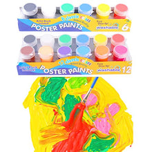Load image into Gallery viewer, MEIYIN 20ml 12 Bright Colors Washable Gouache Paint for Kids School Finger Paint Non Toxic
