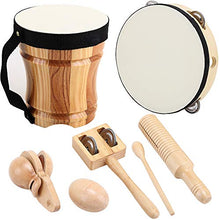 Load image into Gallery viewer, Wooden Musical Instruments Toys,Kids Musical Instruments,Toddler Musical Instruments,Eco-Friendly Music Set Natural Wood Percussion Instruments Set

