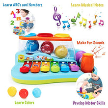Load image into Gallery viewer, Pop &#39;N Play Pound a Ball Toy for Toddlers 1-3  Xylophone Baby Musical Toy Play Station  6 Piano Keys, Colorful Balls, Exciting Hammer Toy - Fun to Play, Learn &amp; Develop Fine Motor Skills
