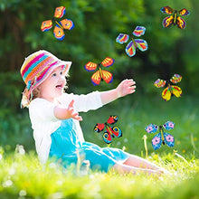 Load image into Gallery viewer, 10 Pieces Magic Fairy Flying Butterfly Card Wind up Butterfly Rubber Band Flying Butterfly Surprise Flying Paper Butterflies Set for Party Playing Decorations (Colorful Style)
