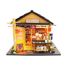 Load image into Gallery viewer, WYD Japanese Grocery Store Wooden Creative Doll House Store DIY Assembled Model Building Kawaii Puzzle with Dust Cover
