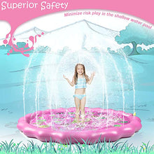 Load image into Gallery viewer, Winique Splash Pad, Sprinkler for Kids, Wading Pool for Toddlers, 68&quot; Inflatable Outdoor Summer Toys, Gifts for 3 4 5 6 7 8 9 Year Old Girls (Pink)
