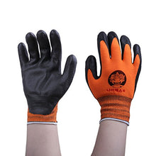 Load image into Gallery viewer, JANG_MI Nitrile Foam Coated Work Gloves for Kids Children, 2 Pairs Pack (Orange, XXS (5P))
