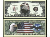 Set of 10 - American Eagle Pride Million Dollar Bills