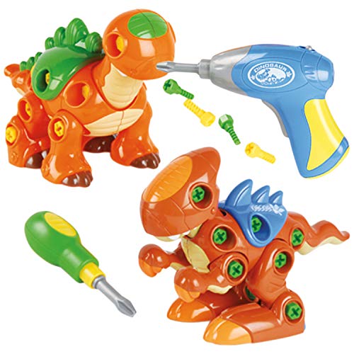 CP Toys Create-A-Dino Building Set with Electronic Drill and Screwdriver