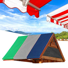 Load image into Gallery viewer, Swing Set Replacement Tarp, 52&quot; X 90&quot; 210D Oxford Cloth Sun Prevention Outdoor Canopy, Windproof Waterproof Garden Awning Roof Cover Swing Tarp for Courtyard, Hiking, Camping(Green Gray Blue)
