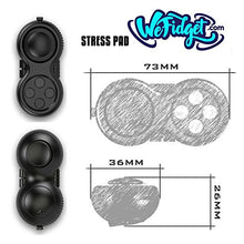 Load image into Gallery viewer, WeFidget Fidget Pad - 9 Fidget Features, Perfect For Skin Pickers, ADD, ADHD, Anxiety and Stress Relief, Black Edition
