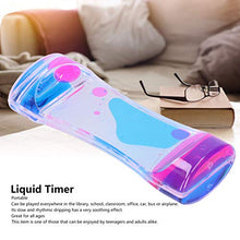 Load image into Gallery viewer, Liquid Timer, Double Color Liquid Motion Timer Desktop Toy Decorations Liquid Hourglass for Library School Classroom(Blue Plus Powder)
