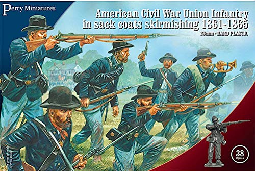 Perry Miniatures 120 28mm American Civil Union Infantry - Sack Coats Skirmishing