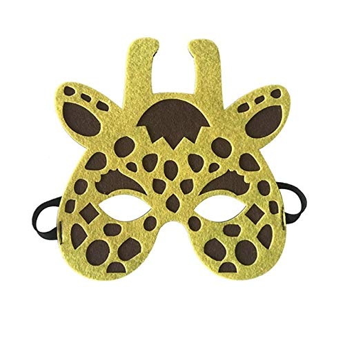 JQWGYGEFQD Safari Jungle Animal Eye Masks Children Kids Birthday Party Cosplay Felt Mask Halloween Dress-Up 7 Halloween Party Rubber Latex Animal mask, Novel Ha ( Color : H-1 )