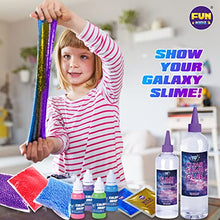 Load image into Gallery viewer, Galaxy Slime Kit for Boys Girls 10-12, FunKidz Ultimate Fluffy Slime Making Kit for Kids Ages 8-10 DIY Glow in The Dark Slime Toys Party Favors Gift
