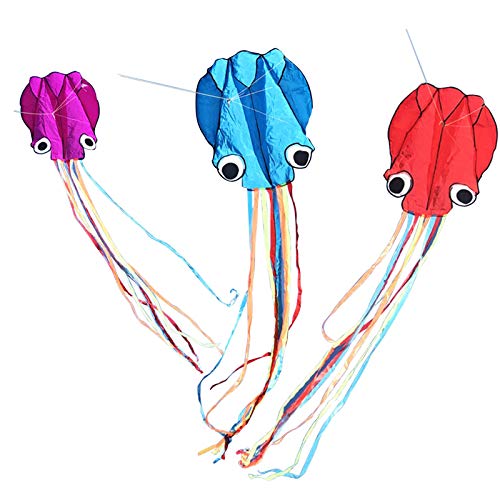 Fukasse 3 Pack Octopus Kite For Kids Easy To Fly Kids Kites Huge Kites For Adults Large Flying Kites With 138 Inch Kite String For Children Outdoor Games Activities For The Beach