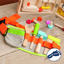 Load image into Gallery viewer, small foot wooden toys Tool Belt &amp; Accessories Adjustable playset for Kids Designed for Children 3+
