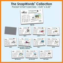 Load image into Gallery viewer, SnapWords List A Pocket Chart Cards - Sight Words
