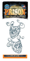 Tinsley Transfers Now & Later Prison Temporary FX Tattoo, Black/White TT-PR304