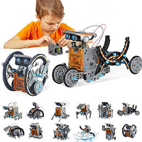 BOZTX 12-in-1 STEM Education DIY Solar Robot Toys Building Science Kits for Kids 10-12 Years Old Boys Birthday for 8 9 10 11 12 + Years Old Boys Creative Activity-Powered by The Sun