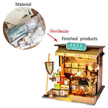 Load image into Gallery viewer, WYD DIY Chinese DIY Doll House Ancient Architecture Handmade Mini Wooden House Miniature Dollhouse Furniture Set Children Toys New Year Birthday Wedding Gift (Cloudy Tea)
