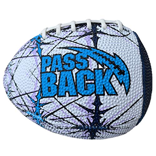 Passback Peewee Rubber (Blue) Football, Ages 4-8, Elementary Training Football
