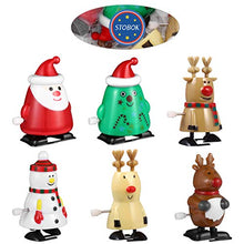 Load image into Gallery viewer, STOBOK Christmas Wind-Up Toys 6 Pcs, Funny Cartoon Santa Clockwork Toys Festive Christmas Theme Party Props Walking Toys Clockwork Playthings for Holiday Party Favor Goody Bag FillerParty
