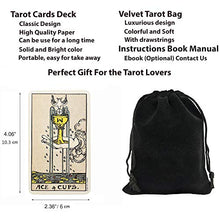 Load image into Gallery viewer, Tarot Cards Set Classic Smith Tarot Cards Deck with Transparent Case English Instructions Book and EBook (Optional) Manual Booklet Portable Tarot Cards Deck with Black Velvet Bag (S)
