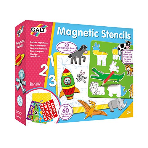 Galt Toys, Magnetic Stencils, Stencil Art Templates, Ages 3 Years Plus