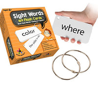 Star Right Education Sight Words Flash Cards, 169 Sight Words and Sentences With 2 Rings