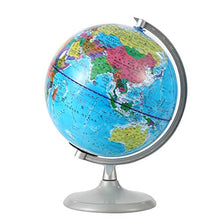 Load image into Gallery viewer, Soapow 20cm World Globe with Night Light, Standing Educational Geographic Globe with Boundaries City Locations
