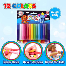 Load image into Gallery viewer, Playkidiz Art Modeling Clay 12 Colors, Beginners Pack, STEM Educational DIY Molding Set, at Home Crafts for Kids

